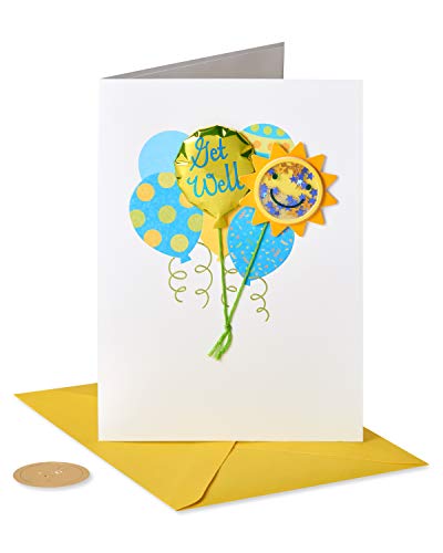 Papyrus Get Well Soon Greeting Cards - Remedies and Balloons Set (2-Count)