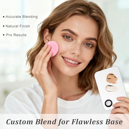 Stainless Steel Makeup Mixing Palette with Spatula for Foundation and Art