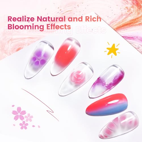 JODSONE 10ml Blooming Gel Nail Polish for Marble Watercolor Floral Art