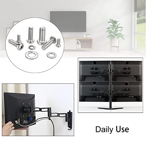 HanTof Universal VESA TV Mount Hardware Kit - M4, M6, M8 Stainless Screws