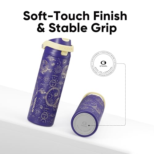 ENCOOL 24 oz Leakproof Insulated Water Bottle with Straw