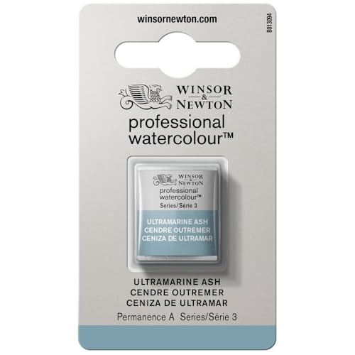 Winsor & Newton Professional Watercolour Half Pan Ultramarine Ash - Transparent Artists Paint
