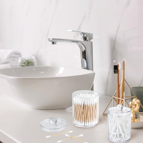 Clear Bathroom Organizer Tins with Lid - 2-Pack Storage Solution