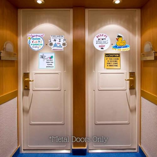 Funny Cruise Ship Magnets - 7PC Whimsical Door Decorations