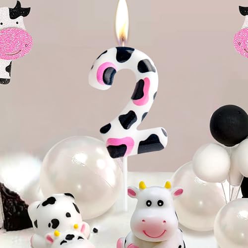 Cow Theme 5th Birthday Candle - Eco-Friendly, Long Lasting Design
