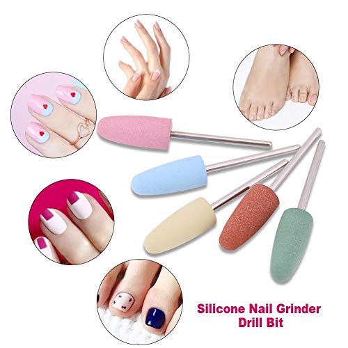 Brrnoo Stainless Steel Nail Drill Bit Set for Manicure and Gel Removal