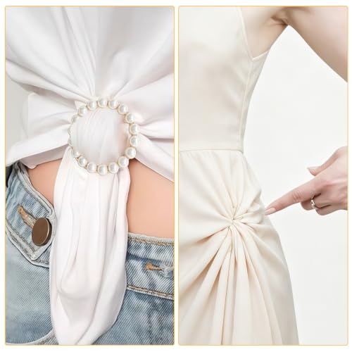 Adjustable Cinch Clips Set for Women - 7 Pcs Retro Clothing Fasteners
