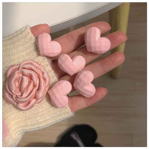 ExdAs Mini Heart Hair Clips - 20 Pcs Cute Pink Small Hair Pins & Barrettes for Women and Girls