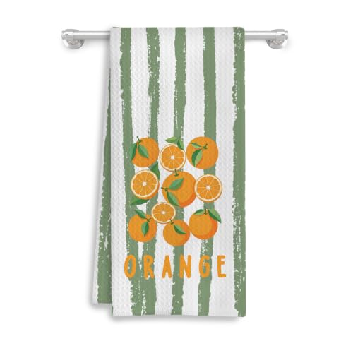 Orange Citrus Kitchen Towels - Decorative Hand Towels 16x24