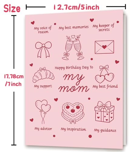 Cute Birthday Card for Mom - Premium Quality Card 187