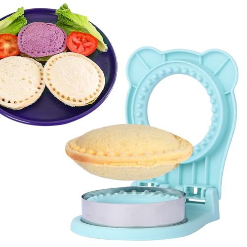Light Blue Stainless Steel Sandwich Cutter & Sealer for Kids