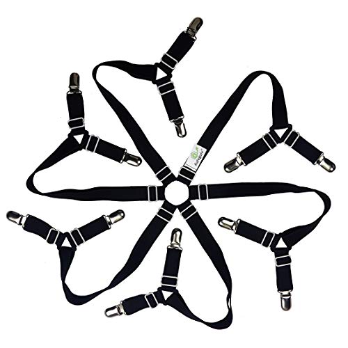 Adjustable Elastic Fitted Sheet Straps - Bed Sheet Fasteners