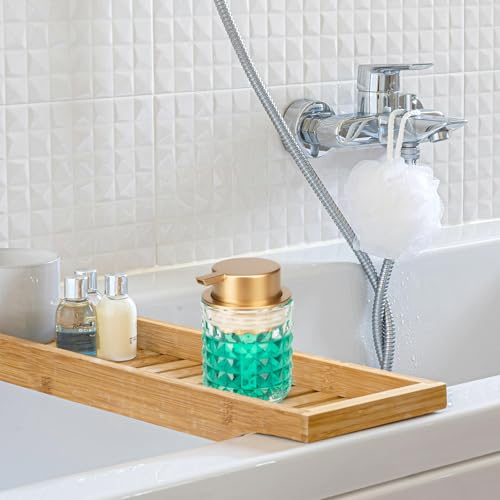 Glass Foam Soap Dispenser with Pump - 9oz Hand Lotion & Shampoo