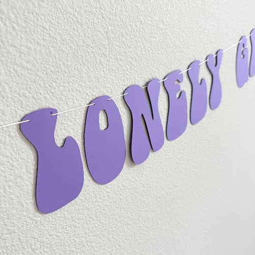 One Less Lonely Girl Party Banner – Retro Purple Pop Star Birthday Decor