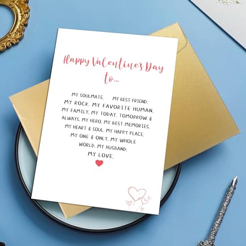 Heartfelt Valentine's Day Card for Husband - Romantic Poem