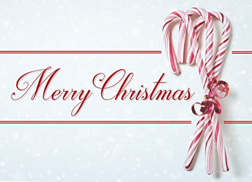 Christmas Greeting Cards Set with Red Foil Lined Envelopes - 25 Pack