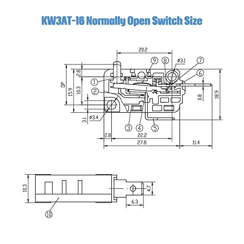 KW3AT-16 Microwave Door Switch Replacement - Normally Open