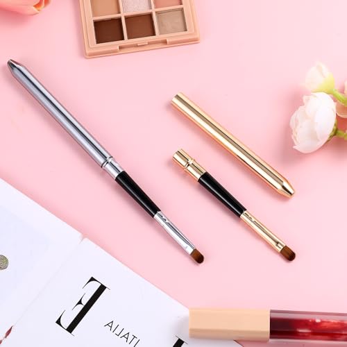 Professional Lip Brush 2-Pack with Cap - Portable Makeup Brushes
