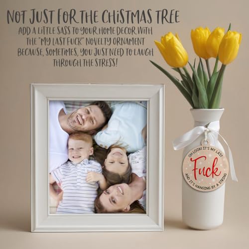 My Last F-uck Christmas Ornament - Funny Wooden Holiday Decor