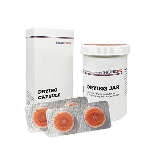 Hearing Aid Dryer Kit with Dehumidifier Capsules & Storage Jar – Universal Moisture Removal