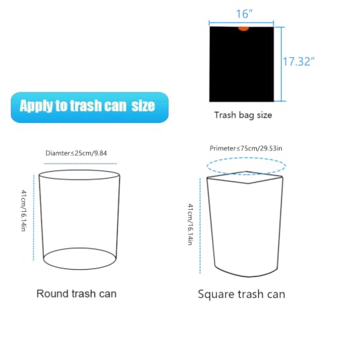 Feiupe 2 Gallon Trash Bags - 100 Count Thick Drawstring Liners