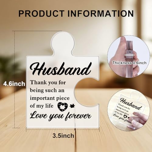 Acrylic Puzzle Plaque - Unique Gift for Husband | Home & Office Decor