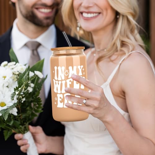 Bride Cup with Bamboo Lid & Straw - Wedding Gift for Brides