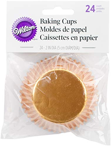 Wilton Gold Foil Cupcake Baking Cups, 24-Count, Grease-Resistant