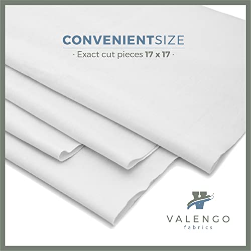 Valengo Lint Free Rags - 100% Cotton, 17"x17", Pack of 7