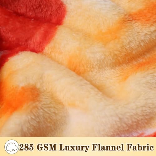 Crimson Pepperoni Pizza Blanket 80 Inches Soft Flannel Funny Gift for Adults & Kids