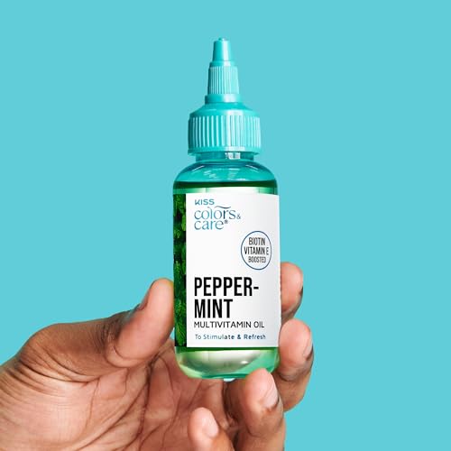 Kiss Colors & Care Peppermint Multivitamin Oil for Hair and Skin 2.5 oz