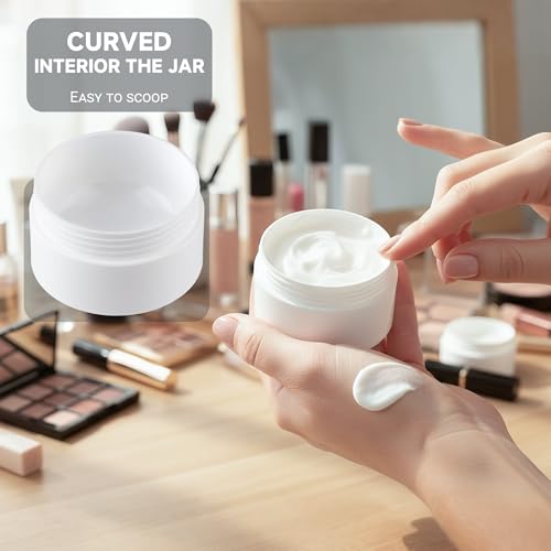 ZIZEMOJA 50g Travel Containers - Leak-Proof, Reusable Toiletry Jars
