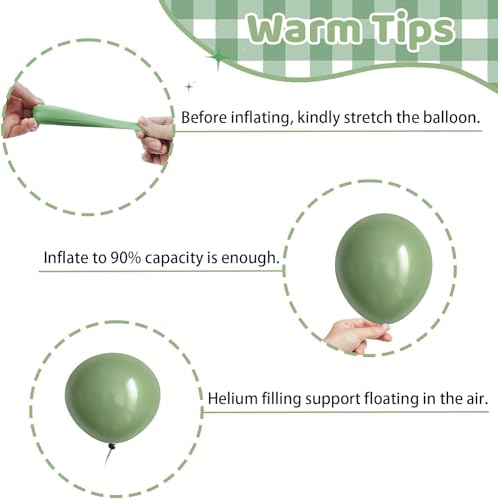 Sage Green Number 8 Balloon Set with Gold Confetti - 40" & 12"