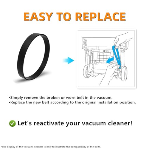 Eureka Vacuum Belts Replacement for NEU100 & NEU102 - Pack of 2