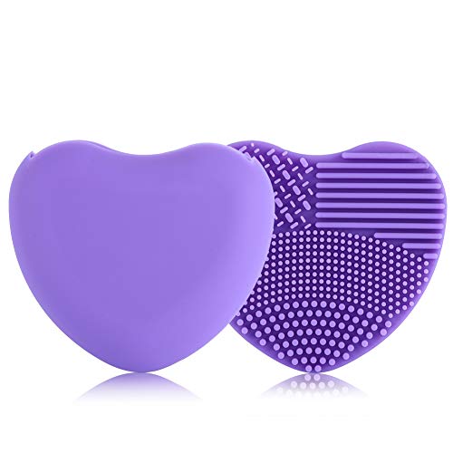 Sonew Portable Silicone Makeup Brush Cleaner Glove and Washing Pad - Purple