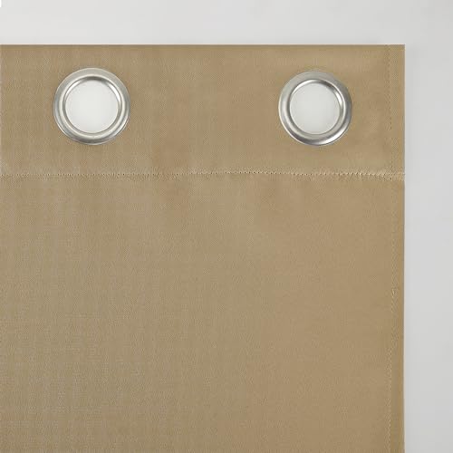 Sun Zero Easton Blackout Grommet Curtain Panel, 40" x 108", Taupe