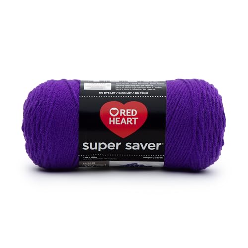 Red Heart Super Saver Yarn - Amethyst, 100% Acrylic, 244 Yards