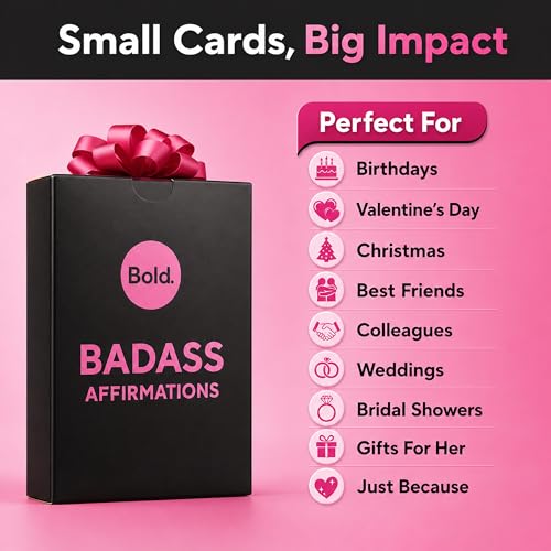 Badass Affirmation Cards for Women - 100 Motivational Cards