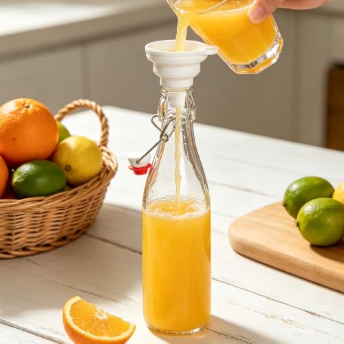 Korty 16oz Swing Top Glass Bottles, Airtight Flip-Top Jars - 2 Pack