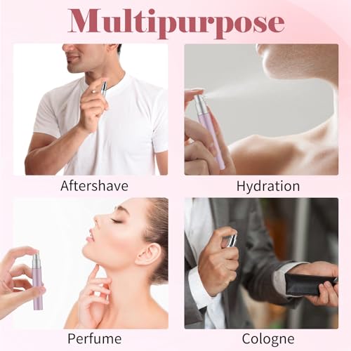 OBSGUMU 4-Pack Refillable Mini Perfume Travel Atomizer 5ml Spray Bottles