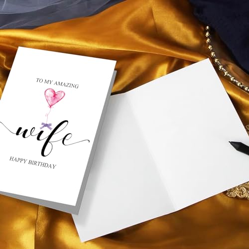 Elegant Birthday Card for Wife - Cute & Heartfelt Design