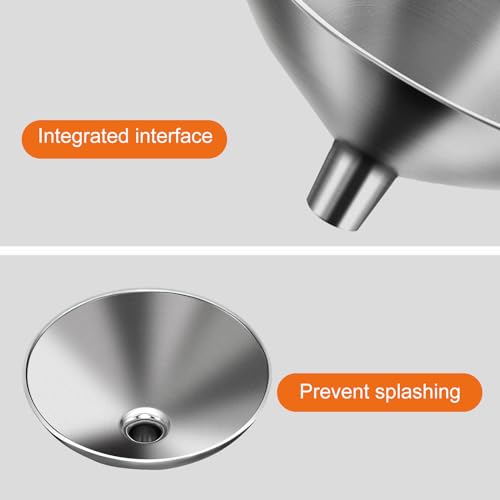Serinar Mini Stainless Steel Funnel Set - 2 Piece for Kitchen & Flask
