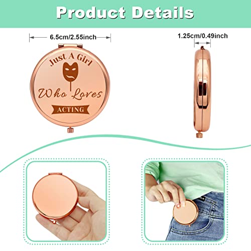 Theatre Lover Compact Makeup Mirror - Double-Sided Portable Pocket Mirror