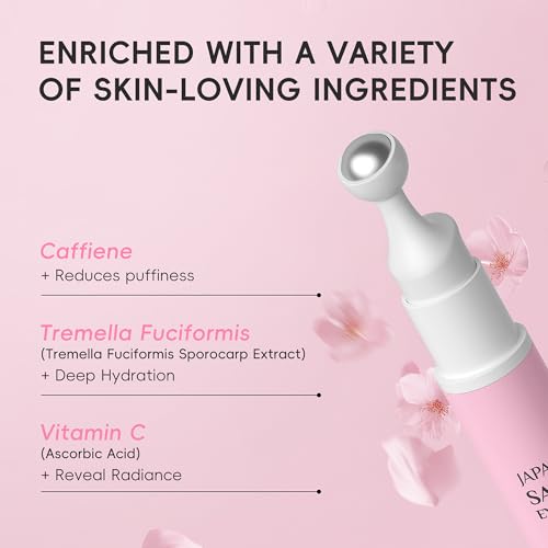 MIESCHER Sakura Under Eye Cream with Cooling Roller Ball 0.53oz