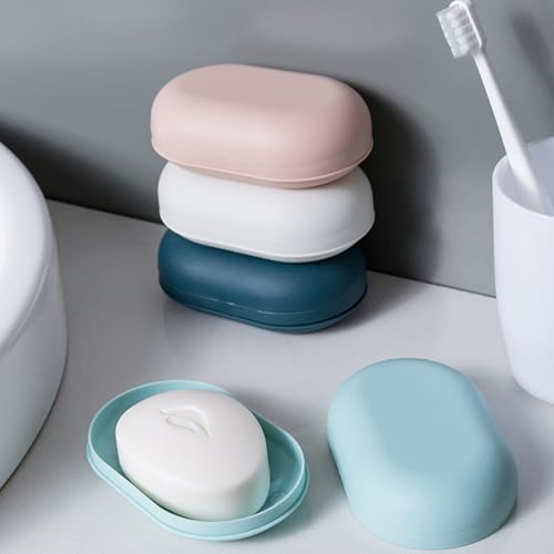 Portable Travel Soap Case with Lid - 2 Pack Soap Saver for Camping & Gym