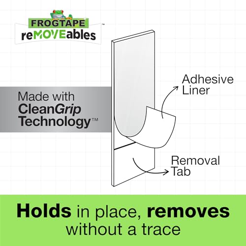 FrogTape reMOVEables Heavy-Duty Wall Hook - Holds 5 lbs - White