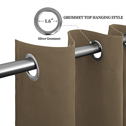 Easy-Going Thermal Blackout Curtains - 52x46 Inch, Natural, 2 Panels