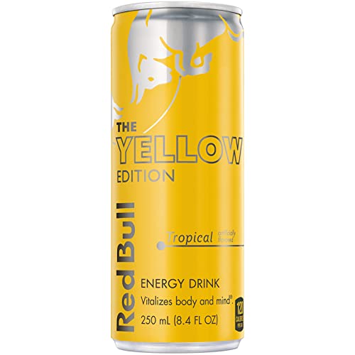 Red Bull Yellow Edition Energy Drink, Tropical, 8.4 Fl Oz (8 Pack)
