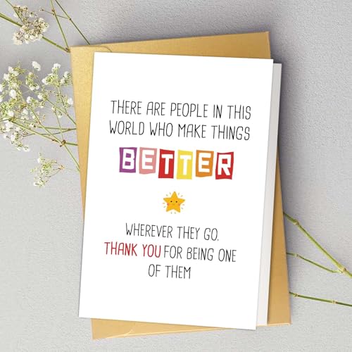 Spercy Thank You Card for Boss, Teacher & Nurse - 8x5.3 inches