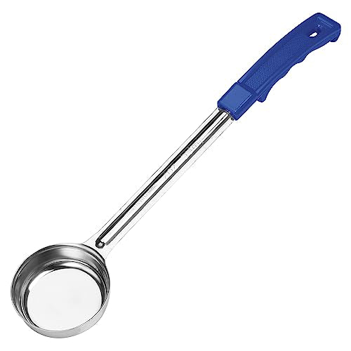 Winco 2 oz Blue Food Portioner Spoon Solid Bottom Restaurant Kitchen Tool